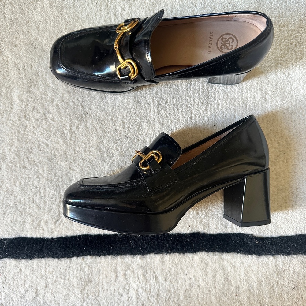 Staccato Heeled Trendy Patent Leather Heeled Loafer